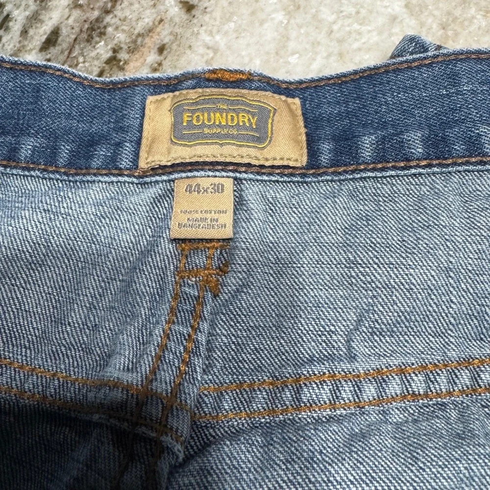 The Foundry Supply Co Jeans Mens 44x30 Blue Medium Wash Straight Leg 100% Cotton - Picture 3 of 9